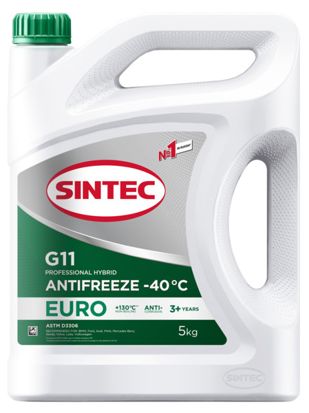 Антифриз Sintec EURO G11 green -40 5кг