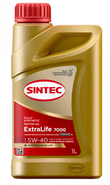 Sintec ExtraLife 7000 SAE 5W-40 ACEA A3/B4 1л синтетика