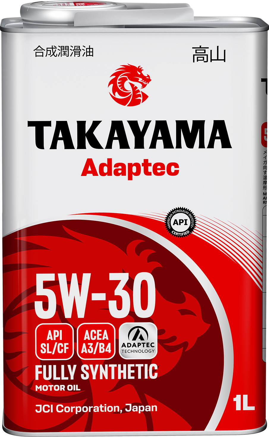 TAKAYAMA Adaptec SAE 5W-30 API SL/CF ACEA A3/B4 1л металл