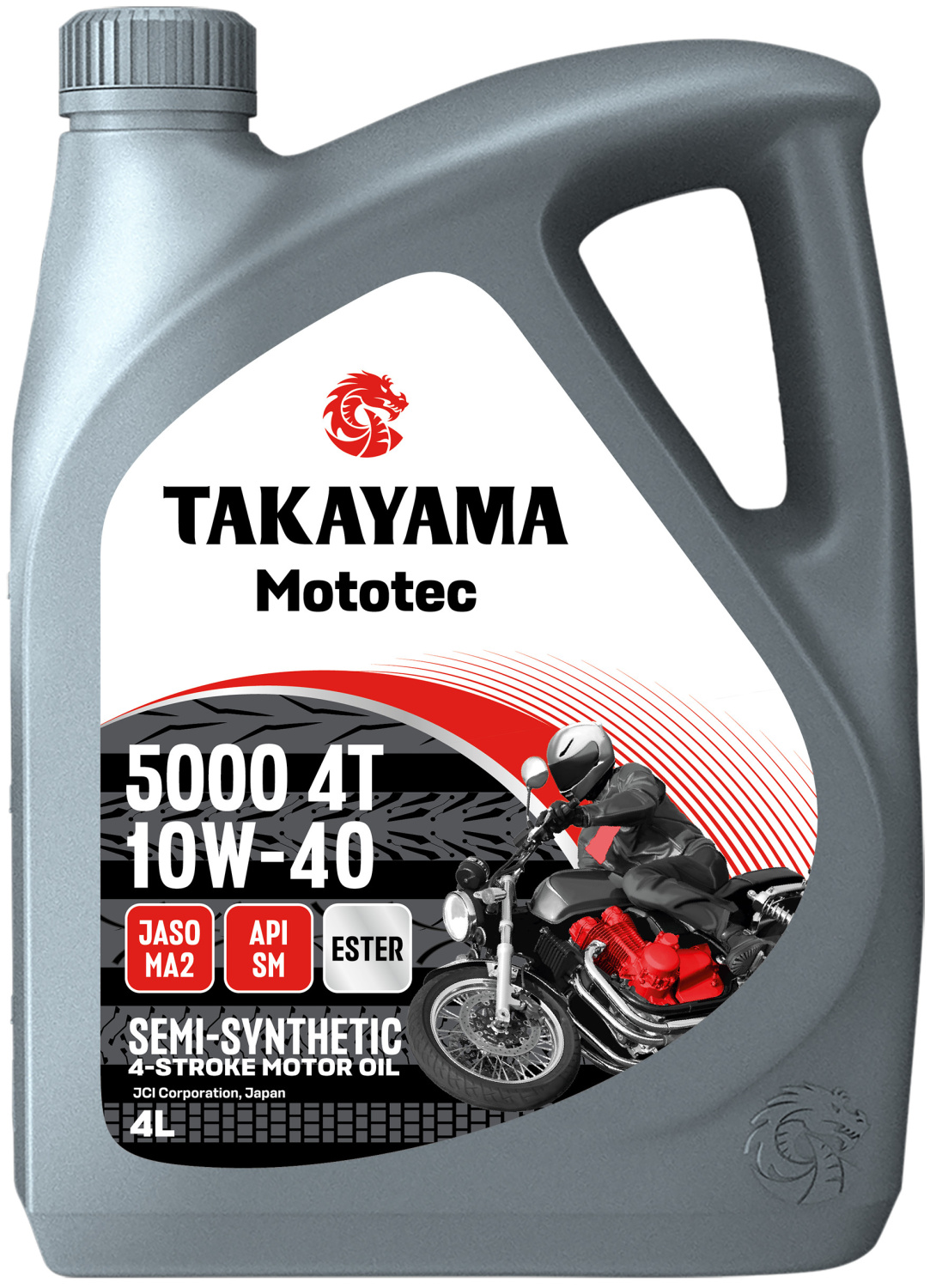 TAKAYAMA Mototec 5000 4T SAE 10W-40 API SM JASO MA-2 4л пластик