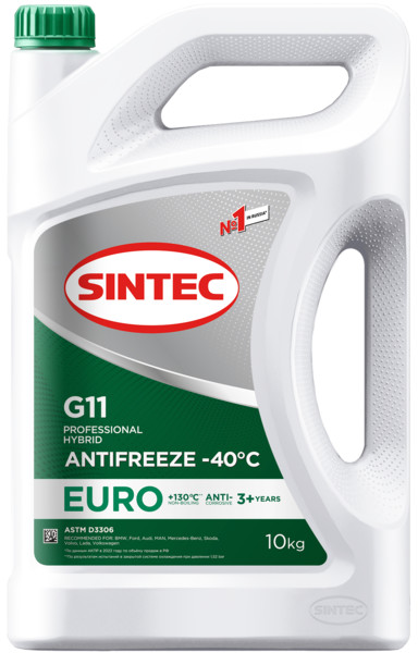 Антифриз Sintec EURO G11 green -40 10кг