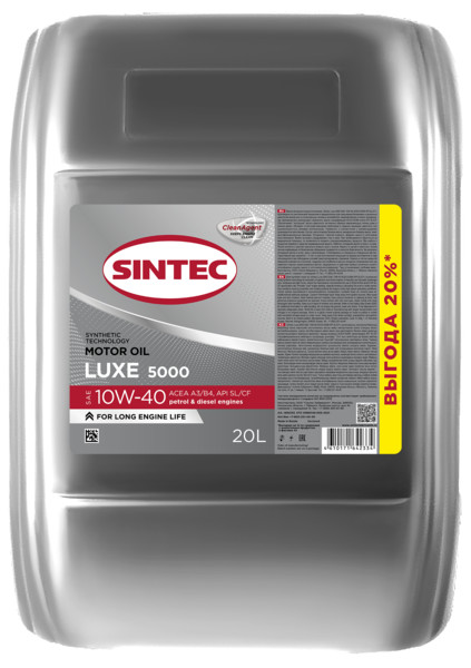 Sintec LUXE SAE 10W-40 API SL/CF 20л