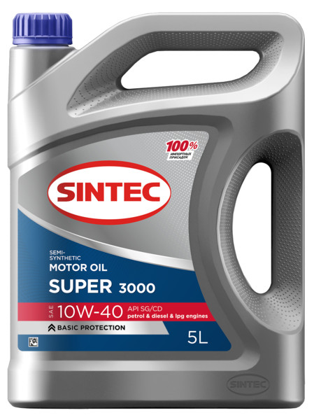 Sintec Super 3000 SAE 10W-40 API SG/CD 5л полусинтетика