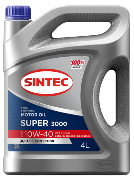 Sintec Super 3000 SAE 10W-40 API SG/CD 4л полусинтетика