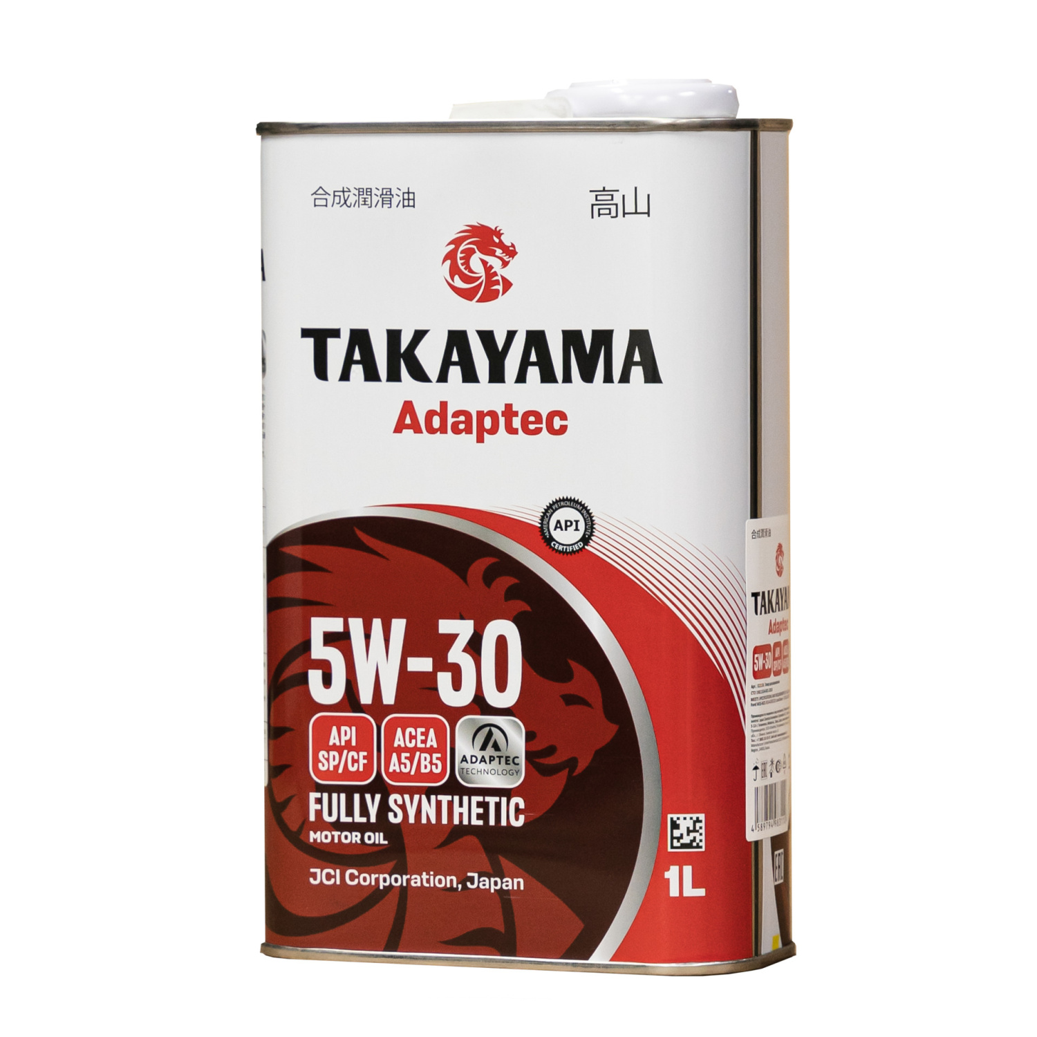 Takayama Adaptec 5W-30 ACEA A5/B5 API SP/CF 1л металл