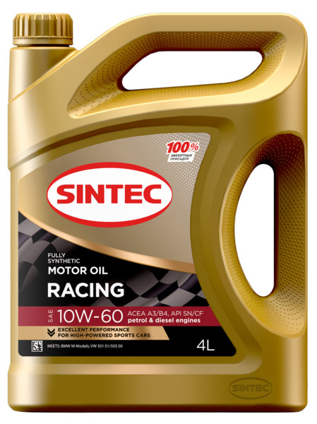 Sintec Racing 10W-60 A3/B4 SN/CF 4л