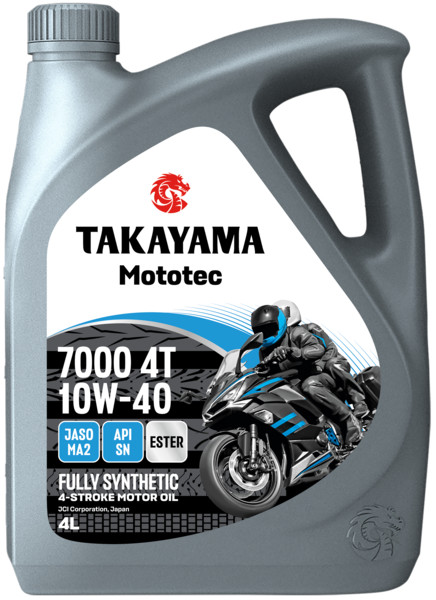 TAKAYAMA Mototec 7000 4T SAE 10W-40 API SN JASO MA-2 4л пластик