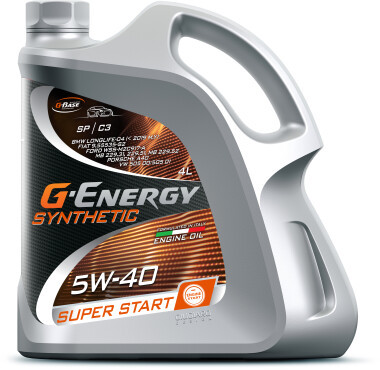 G-Energy Synthetic Super Start 5W-40 API SP ACEA C2/C3 4л