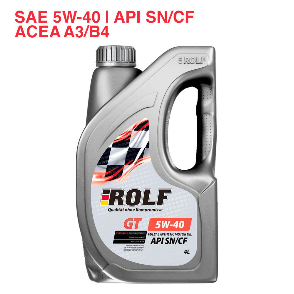 ROLF GT SAE 5W-40 API SN/CF ACEA A3/B4 4л пластик