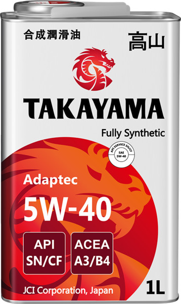 TAKAYAMA Adaptec SAE 5W-40 API SN/CF A3/B4 1л металл