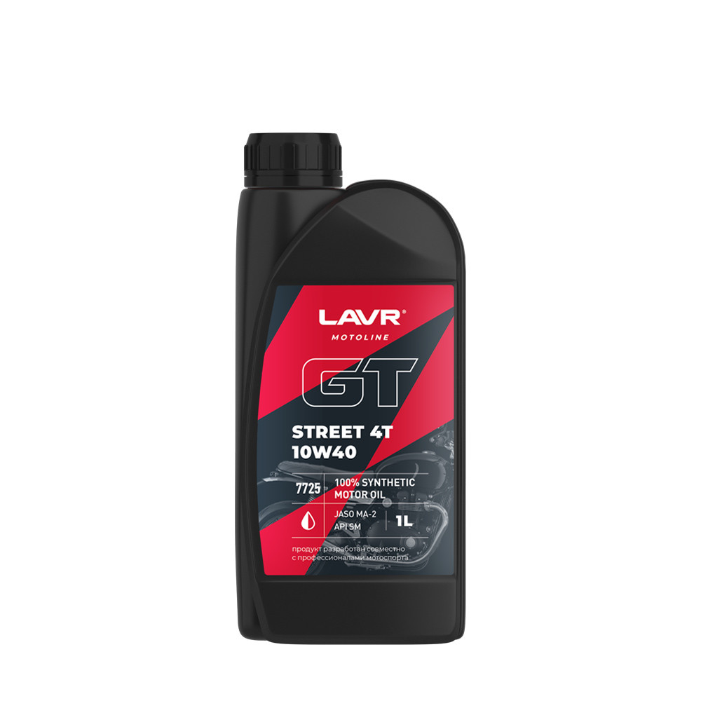 Моторное масло LAVR MOTO GT STREET 4T 10W-40 API SM 1л