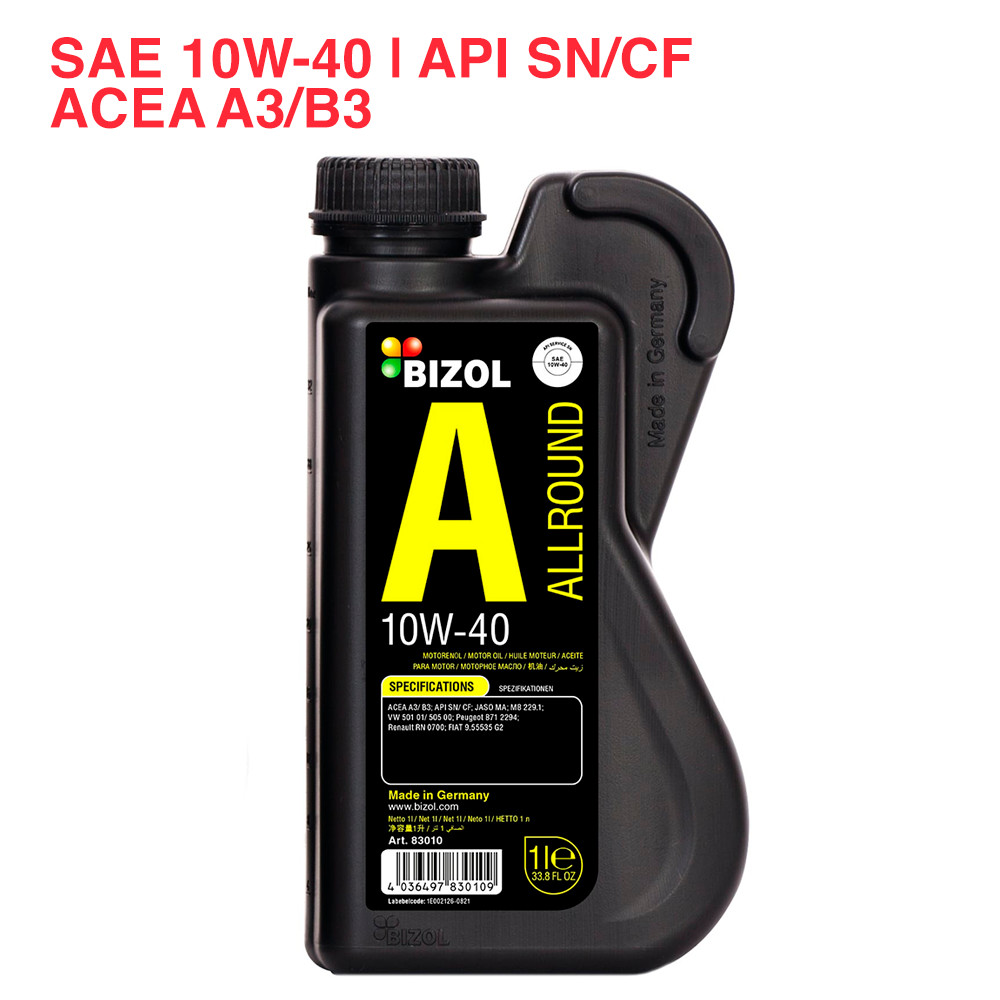 BIZOL Allround 10W-40 API SN/CF, ACEA A3/B3 1л