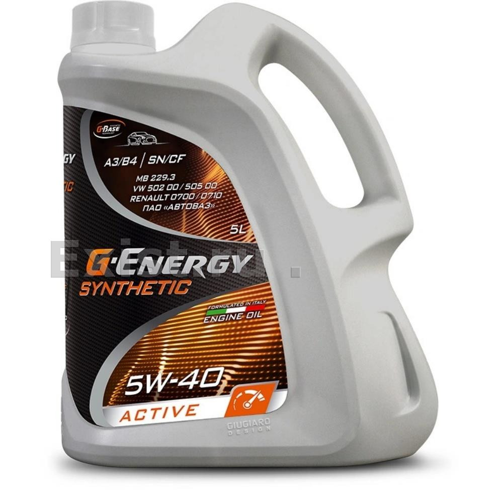 G-Energy Synthetic Active 5W-40 API CF/SN ACEA A3/B4 5л