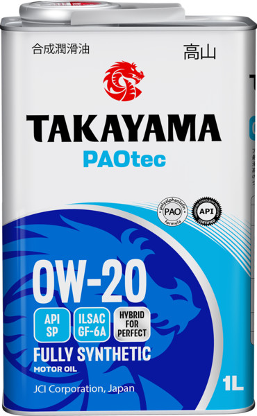 TAKAYAMA PAOtec SAE 0W-20 API SP ILSAC GF-6А 1л металл