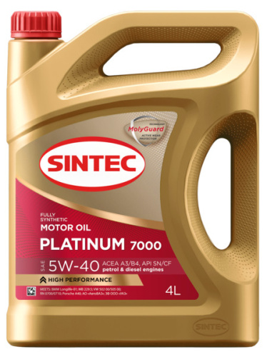 Sintec PLATINUM 7000 SAE 5W-40 API SN/CF ACEA A3/B4 4л