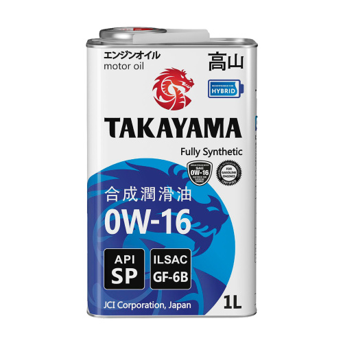 TAKAYAMA SAE 0W-16 API SP ILSAC GF-6B 1л