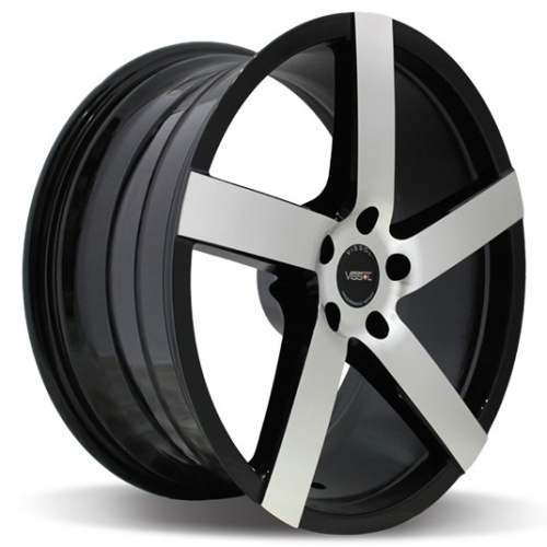 VISSOL V-080L 8.5x19/5x112 ET45 D66.6 BLACK-WITH-MACHINED-FACE