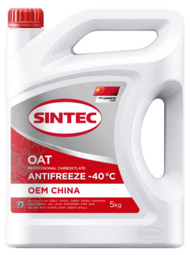 Антифриз Sintec OEM China OAT red -40 5кг