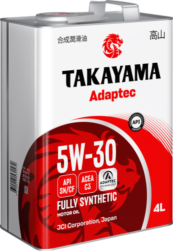 TAKAYAMA Adaptec SAE 5W-30 API SN/CF ACEA C3 4л металл