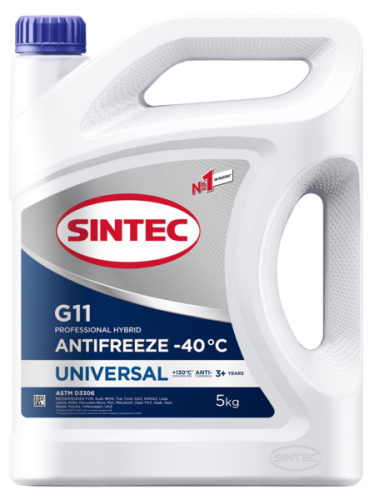 Антифриз Sintec UNIVERSAL G11 blue -40 5кг