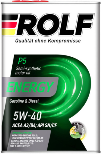 ROLF Energy 5W-40 API SN/CF ACEA A3/B4 4л