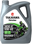 TAKAYAMA Mototec 3000 4T SAE 10W-40 API SL JASO MA2 4л пластик