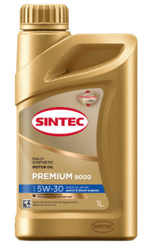 Sintec PREMIUM 9000 SAE 5W-30 API SN ACEA C3 1л синтетика