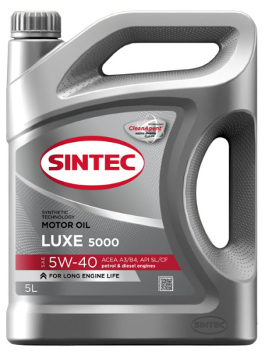 Sintec LUXE 5000 SAE 5W-40 API SL/CF 5л полусинтетика