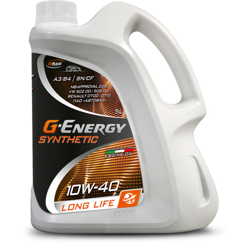 G-Energy Synthetic Long Life 10W-40 API SN ACEA A3/B4 5л