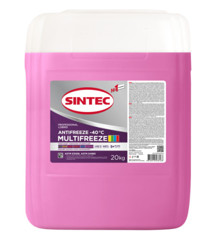 Антифриз Sintec MULTIFREEZE G12 violet -40 20 кг