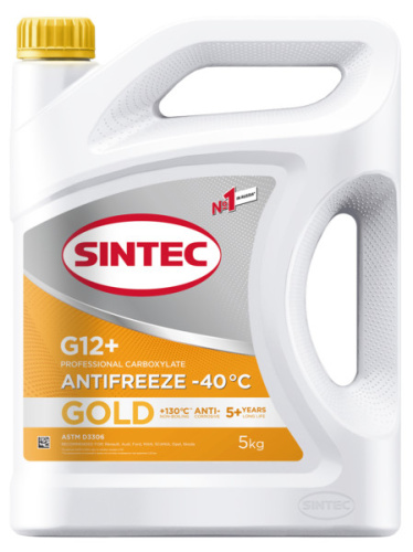 Антифриз Sintec GOLD G12+ yellow -40 5кг