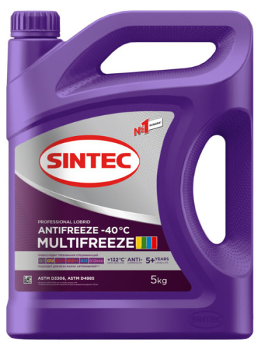 Антифриз Sintec MULTIFREEZE G12 violet -40 5кг